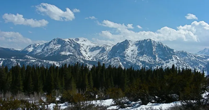 The Ritter Range under deep winter snow